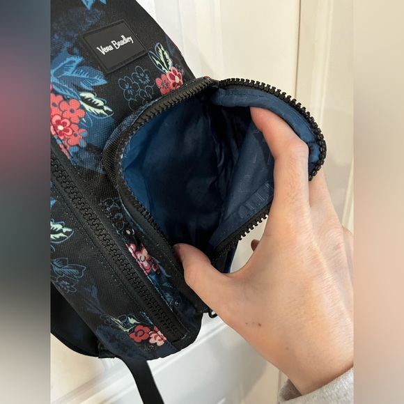 Vera Bradley Reactive Mini Sling Backpack ROSE FOLIAGE - Picture 6 of 14